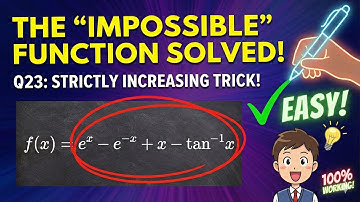 Is f(x) = e^x - e^{-x} + x - tan^{-1}x Really the STRICTLY Increasing Function  Class 12 CBSE