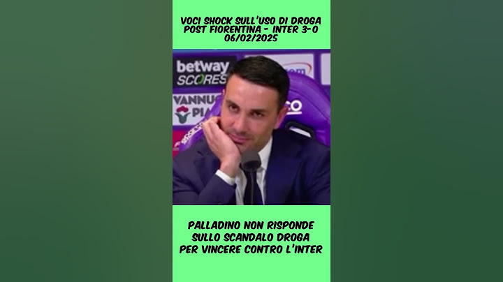 SHOCK USO DI DROGA: "Palladino non risponde alla domanda" - Fiorentina-Inter 3-0  #calcio #seriea