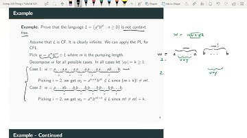 Tutorial 11 - Pumping Lemma for CFLs