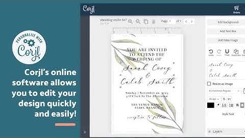 Edit your invitation with Corjl