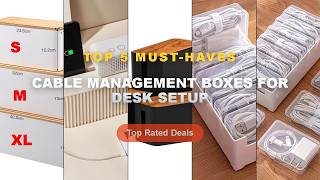 Cable Management Boxes For Desk Setup: Top 5 Best Sellers - Cable Organizer, Durable Plastic Storage