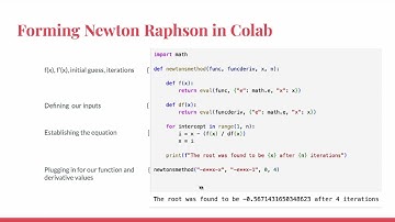 Mason Patterson EGR 214: Newton Raphson Method in python