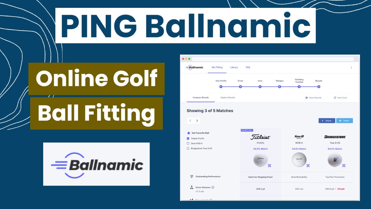 Golf Ball Fitting PING Ballnamic Online Engine