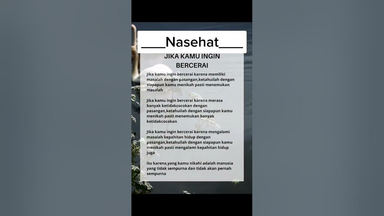 CERAI?? NASEHAT UNTUK SUAMI ISTRI YANG INGIN CERAI #SHORTS #MOTIVATION #SHORTVIDEO