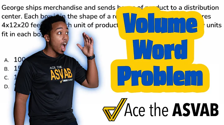ASVAB Arithmetic Reasoning - Practice Test Question (Volume Word Problem and Solution)