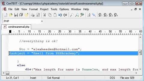 PHP Tutorials  Sending email Part 2
