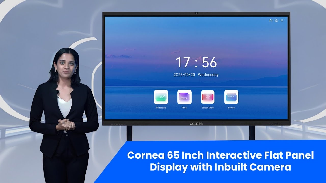 Cornea 65 Inch Interactive Flat Panel Display with Inbuilt Camera ...