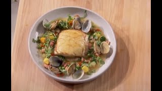 Gordon Ramsay - Potato-Crusted Sea Bass with Minestrone and Clams | Masterchef