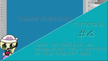 Tutorial #4 - How to Create an Engraved Text Effect in Photoshop CS5