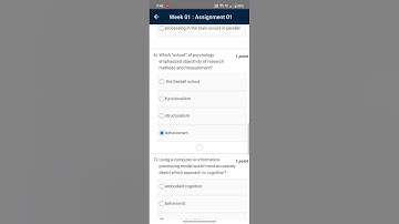 Introduction to cognitive psychology Week 1 assignment answers. #nptel #swyam