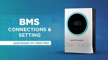 Suntronic PV7000 Pro | BMS and Settings