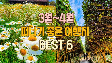 [봄여행지] 3~4월 가볼만한 국내 봄 여행지 BEST 6 곳을 소개 합니다. My favorite Korean spring destination. Trip to Korea