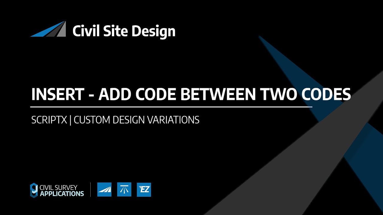 Civil Site Design - Custom Variation | Add Code Between Two Codes - YouTube
