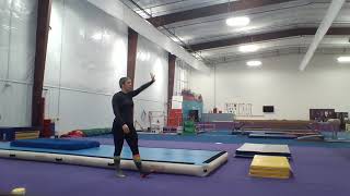 Air Track Drills:  Round Off Back Hand Spring Connections with Coach Leslie
