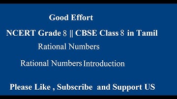 NCERT Grade 8 || CBSE Class 8 - Rational Numbers Introduction in Tamil