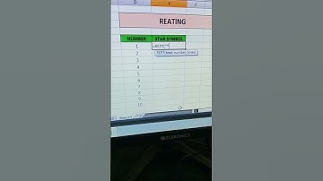 How to use Reting star in Excel ll #ytshorts #shorts #shortvideo #tranding #viral