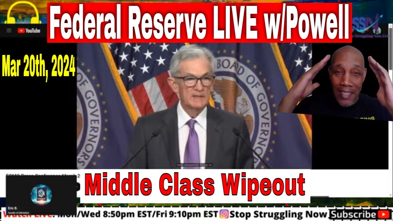 Federal Reserve Jerome Powell March 20th 2024 Press Conference YouTube