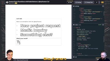 LIVE: Radio Button Contact Form | @keyframers 3.6