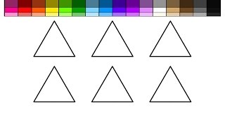 Learn Colors for Kids and Color Triangle Snowman Coloring Pages