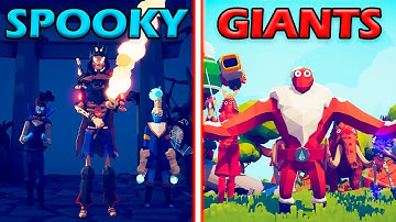 SPOOKY TEAM vs GIANT UNITS TEAM - Totally Accurate Battle Simulator | TABS