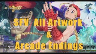 All Artwork & Arcade Endings Unlocked - STREET FIGHTER V ARCADE EDITION