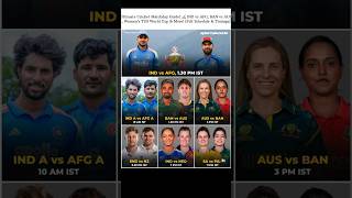 Ultimate Cricket Matchday Guide! 🏏 IND vs AFG, BAN vs AUS, Women’s T20 World Cup & More! #viral