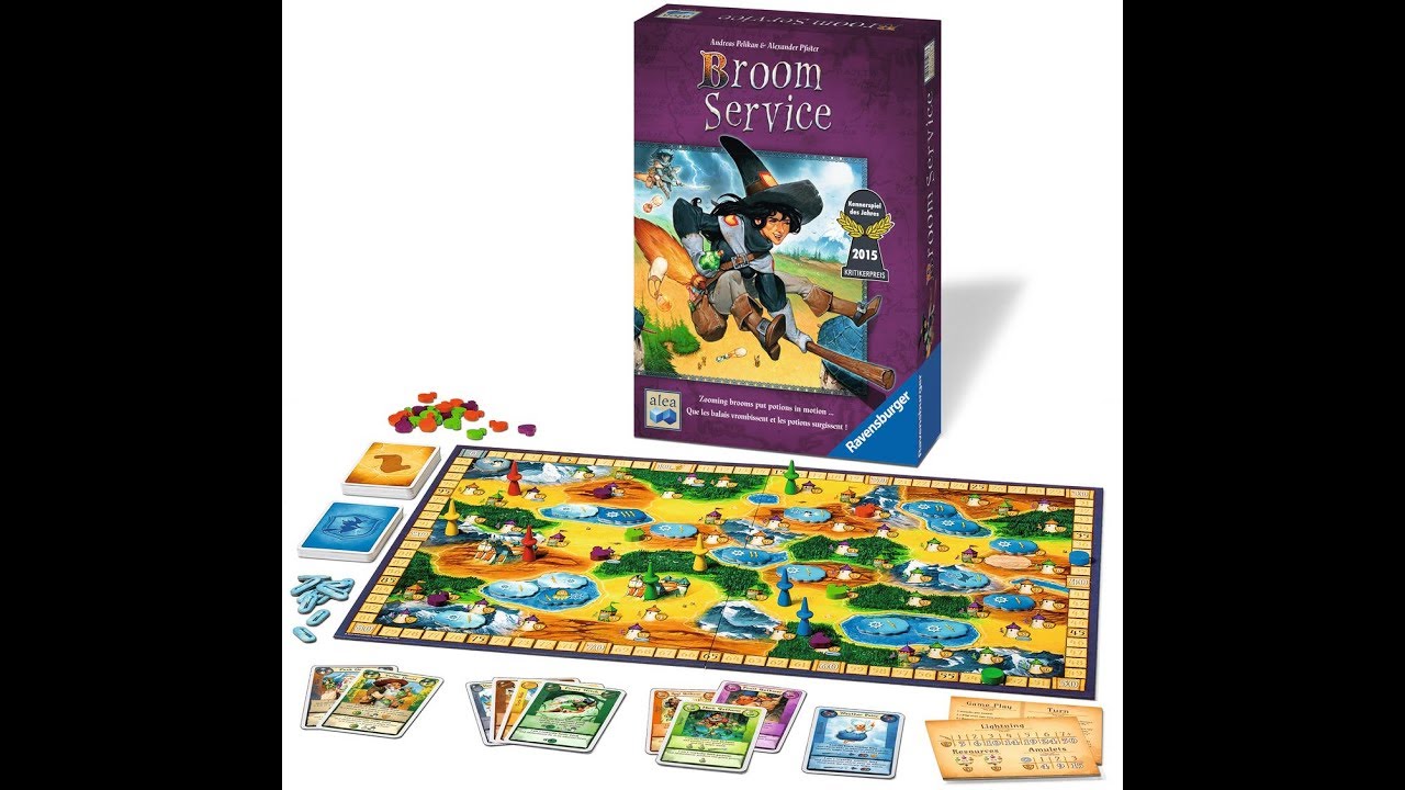 Broom Service Board Game Unboxing & Content Review. YouTube