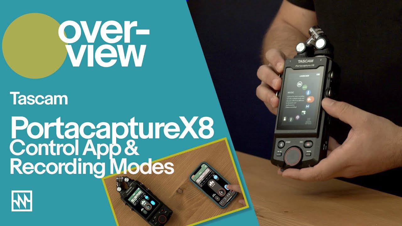 Tascam Portacapture X8: Overview of Control App and Recording Modes -  YouTube