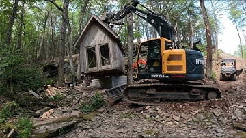 Building a foundation for a cabin