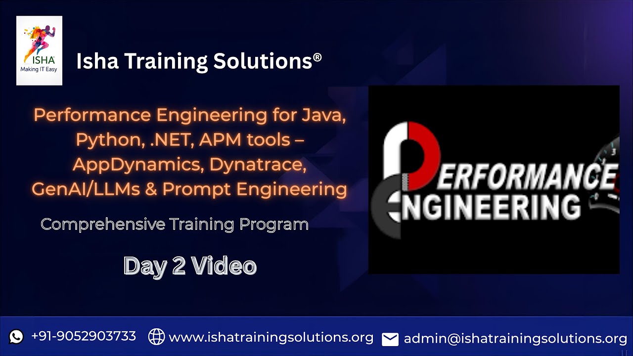 Performance Engineering Day 2 Video on 9th jan 2026.Contact/WhatsApp us on +91-9052903733 to enroll.