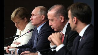 Пресс-Конференция По Итогам Встречи Лидеров России, Турции, Германии И Франции