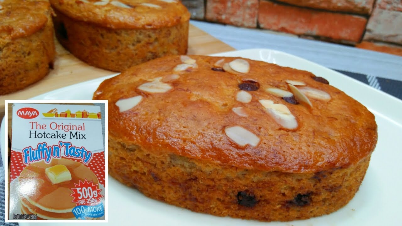 No Oven No Steamer No Problem 4 Ingredient Moist Banana Bread Using Pancake Mix Youtube