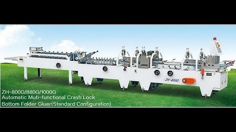 ZH800G/880G/1000G automatic crash lock bottom carton box folder gluer machine/folding gluing machine