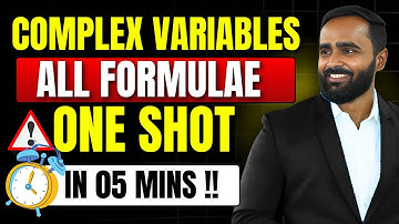 COMPLEX VARIBALES|ALL FORMULAE|ONE SHOT|PRADEEP GIRI SIR