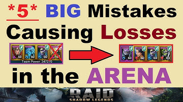 *5* BIG Mistakes ~CAUSING LOSSES~ in the *ARENA* in RAID: Shadow Legends