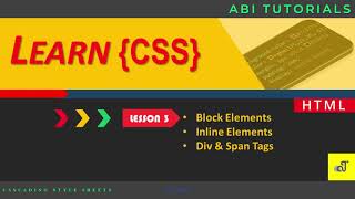 07. Block and Inline Elements with Div and Span Tags