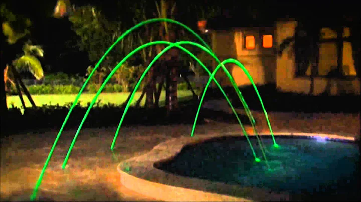 Laminar fountain by Pentair installed by Monogram Custom pools in the lehigh valley