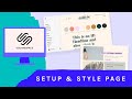 Initial Squarespace setup, site map, and Brand Styles page creation