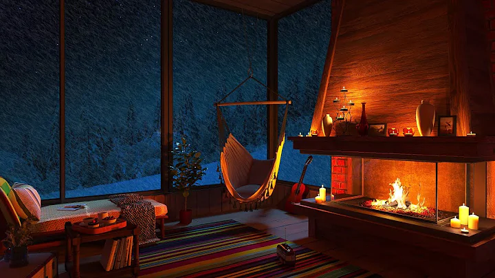 Relaxing Blizzard for Sleep | Snowstorm Sounds wit...