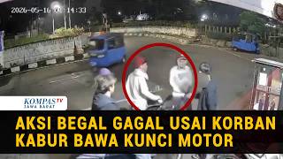 Footage of Failed Robbery in Kemayoran, Victim Escapes with Motorcycle Key