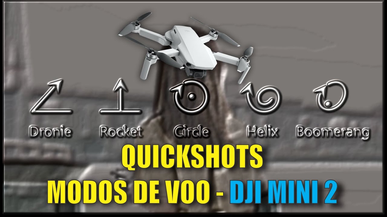 DJI MINI 2 - TESTANDO OS MODOS DE VOO - QUICKSHOT