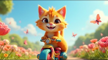 Leer tellen van 1 tot 10🚴‍♂️🐱 | Leuk kinderliedje om te tellen