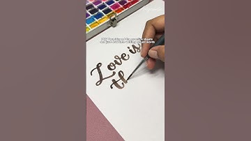 I first learned calligraphy with watercolors (affordable and accessible) 😉 #calligraphy