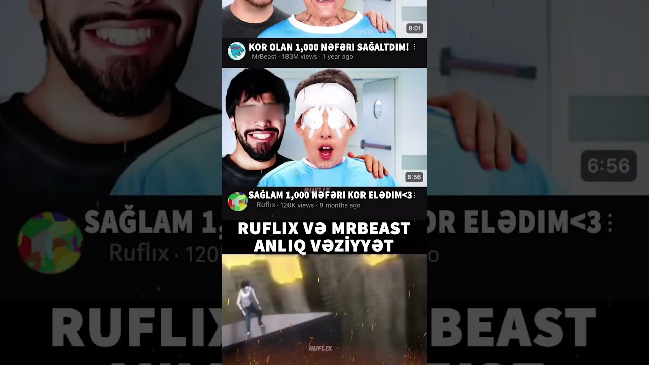 RUFLIX VƏ MR BEAST ANLIQ VƏZİYYƏT VƏ 1000 NƏFƏR 