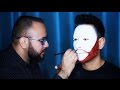 Diy clown white  glitter beard halloween makeup tutorial  mathias4makeup