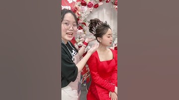 Bài tóc búi cao học viên làm tại lớp cô Hạnh