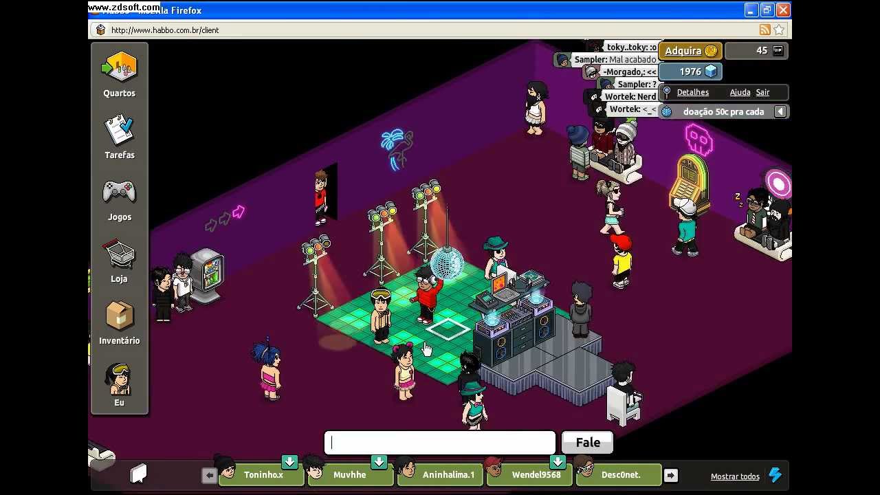 Programção do Desc0net. Na café dourado (Habbo Hotel)