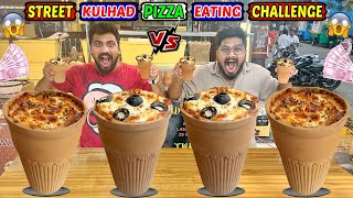 STREET KULHAD PIZZA EATING CHALLENGE | MUMBAI STREET KULHAD PIZZA EATING COMPETITION (Ep-509)