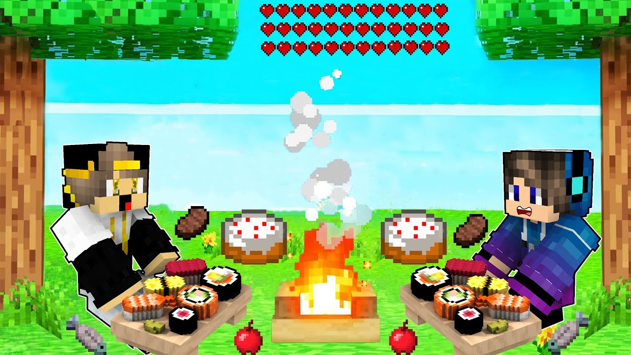 عندما تاكل تزيد القلوب بشكل مجنون مستحيل تموت.... في ماين كرافت!!؟😨😱