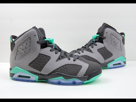 grey and green jordan 6